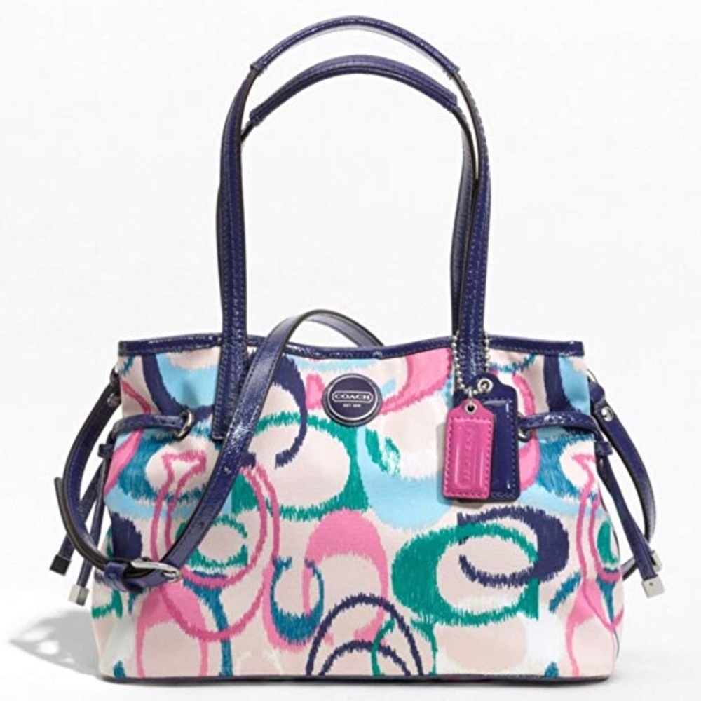 Coach Signature Stripe Ikat Print Mini